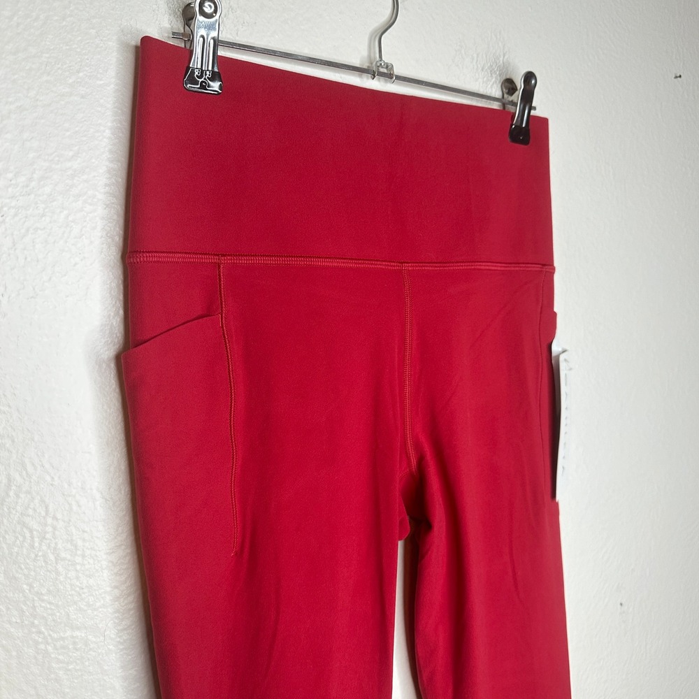 Athleta Salutation Stash Tight Red High Rise Yoga Leggings Powervita Small NWT - Picture 8 of 10